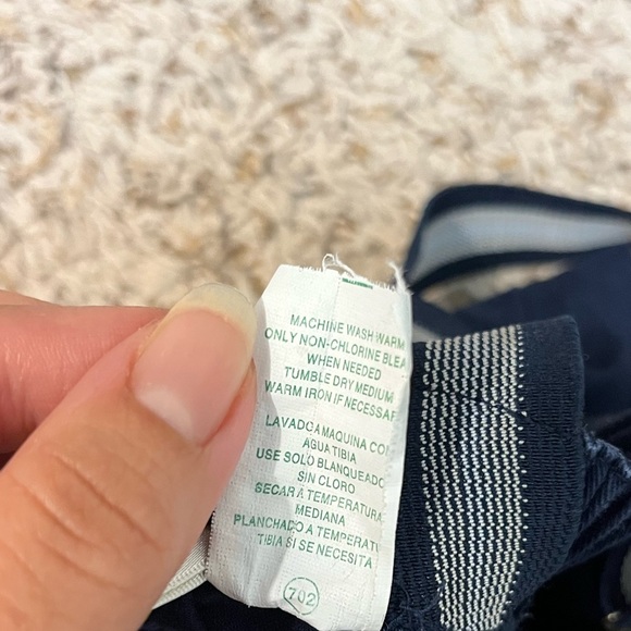 Little Bitty Pleated navy blue shorts with suspenders - Picture 5 of 10